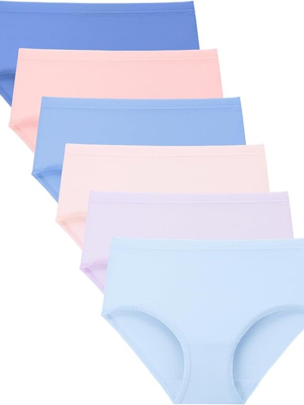 NWT! BAMBOO COOL Girls Underwear Breathable Kids Panties 6 Pack - Size L (6-14Y)